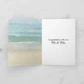 Religious Beach Wedding White Card Karte (Innenseite)