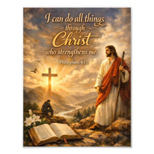 Religious Bible verse sayings quotes wall art Fotodruck (Vorne)