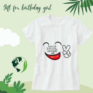 Religious Bible Verse und Niedliche Emoji Face Wom T-Shirt