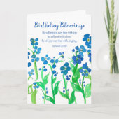 Religious Birthday Scripture Zephaniah 3:17 Blume Karte (Vorderseite)