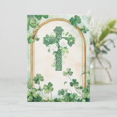 Religious Catholic Irish Celtic Cross Condolence  Dankeskarte (Stehend Vorderseite)