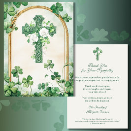 Religious Catholic Irish Celtic Cross Condolence  Dankeskarte