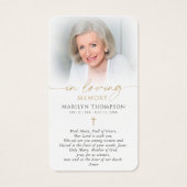 Religious Catholic Prayer Virgin Mary Cross Card (Rückseite)