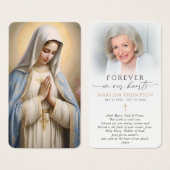 Religious Catholic Prayer Virgin Mary Cross Card (Vorne & Hinten)