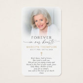 Religious Catholic Prayer Virgin Mary Cross Card (Rückseite)