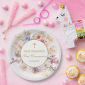 Religious Celebration Floral Orchids Paper Plates  Pappteller (Party)