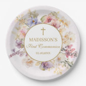 Religious Celebration Floral Orchids Paper Plates  Pappteller (Vorderseite)