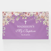 Religious Celebration Floral Orchids purp backdrop Banner (Horizontal)