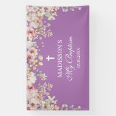 Religious Celebration Floral Orchids purp backdrop Banner (Vertikal)