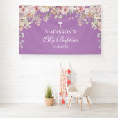 Religious Celebration Floral Orchids purp backdrop Banner (Insitu)