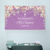Religious Celebration Floral Orchids purp backdrop Banner (Messe)