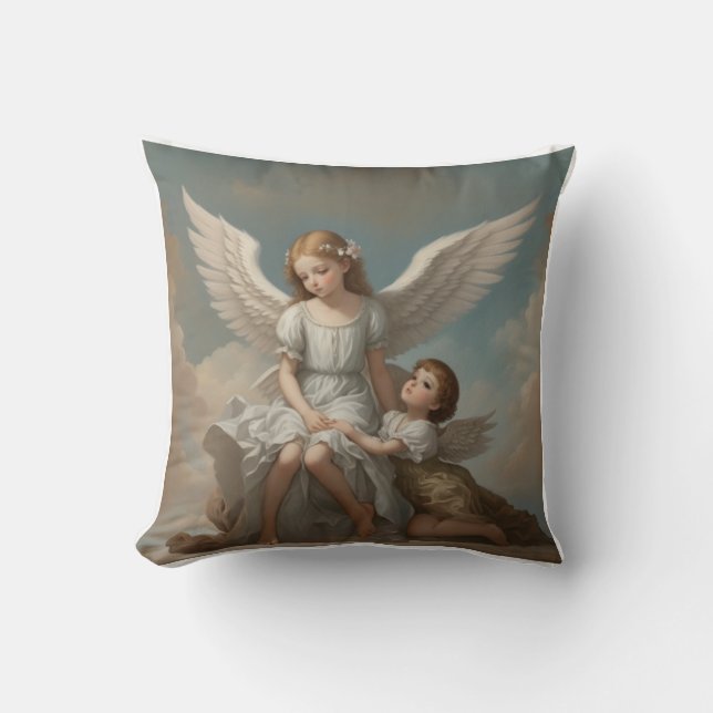 Religious Child Angels Pillow Kissen (Vorderseite)
