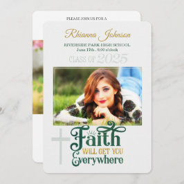 Religious Christian Class of 2023 Photo Graduation Einladung