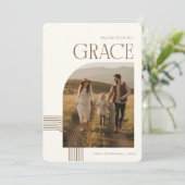 Religious Christian Family Arch Photo Christmas Feiertagskarte (Stehend Vorderseite)