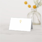 Religious Christian Gold Cross Baptism Place Card Platzkarte (Vorderseite)