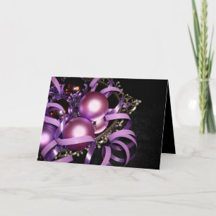 RELIGIOUS CHRISTMAS CARD PURPLE DECOR FEIERTAGSKARTE
