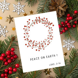 Religious Christmas Card With Bible Verse Feiertagskarte