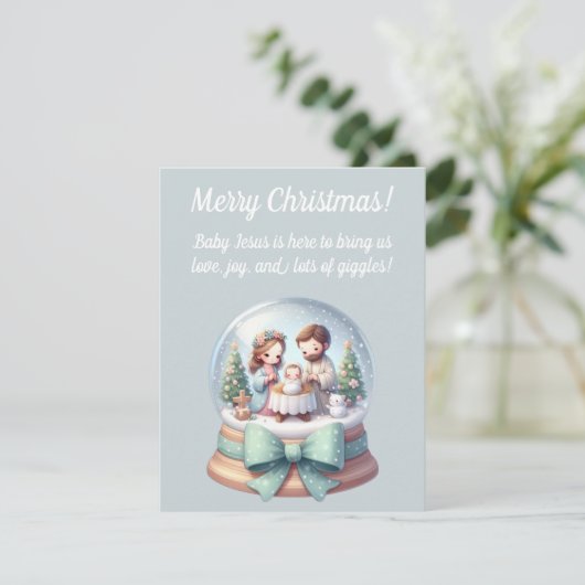 Religious Christmas Greeting Card for Kids Einladung (Stehend Vorderseite)