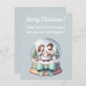 Religious Christmas Greeting Card for Kids Einladung (Vorne/Hinten)