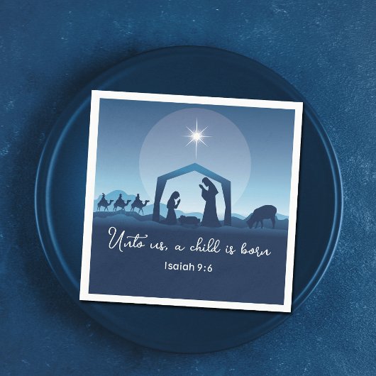 Religious Christmas Nativity Scene Church Party Serviette