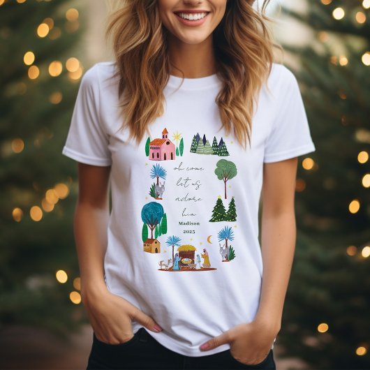 Religious Christmas Nativity Scene T-Shirt