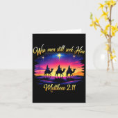 Religious Christmas Wise Men Still Seek Him 3 King Karte (Gelbe Blume)
