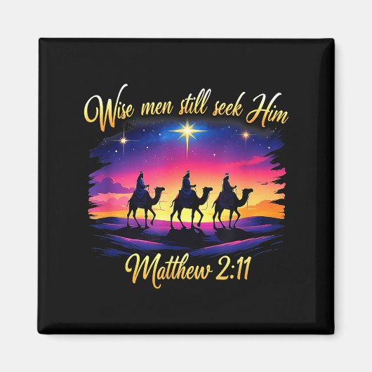 Religious Christmas Wise Men Still Seek Him 3 King Magnet (Vorne)
