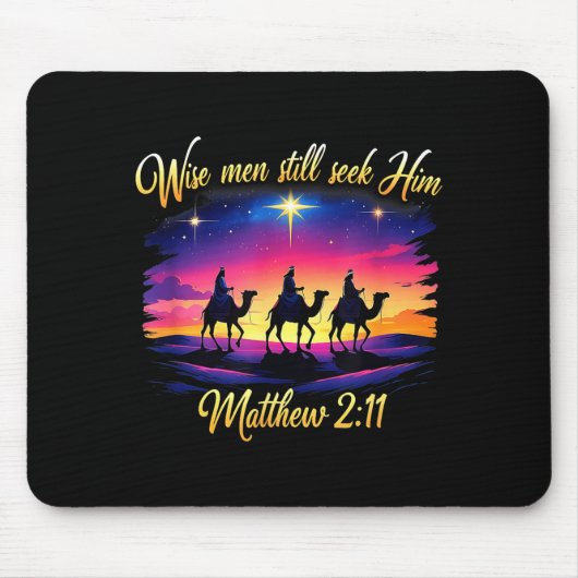 Religious Christmas Wise Men Still Seek Him 3 King Mousepad (Vorne)
