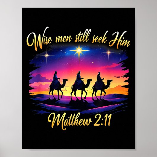 Religious Christmas Wise Men Still Seek Him 3 King Poster (Vorne)