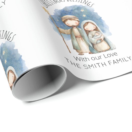Religious Christmas Wrapping Paper - Nativity Geschenkpapier (Rolleneckpunkt)