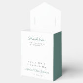 Religious Cross Boy Green First Communion Geschenkschachtel (Geöffnet)