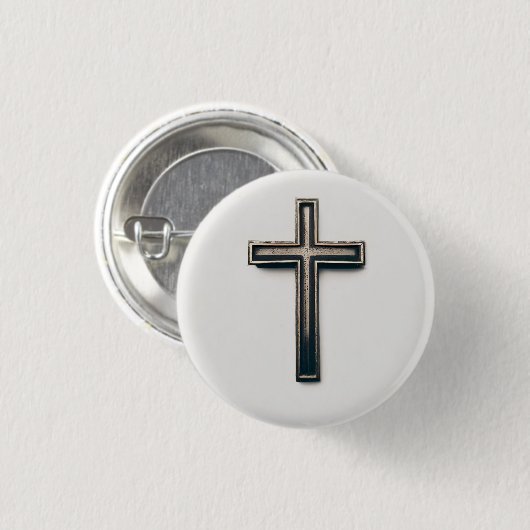 Religious Cross Button (Vorne & Hinten)