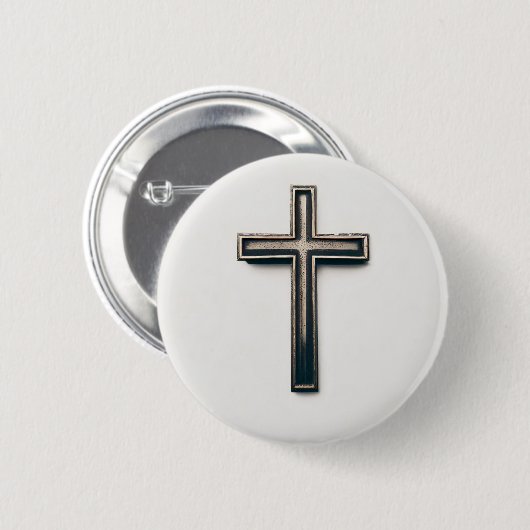 Religious Cross Button (Vorne & Hinten)