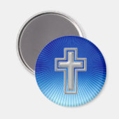 Religious Cross | CHRISTLICH Magnet (Vorderseite/Rückseite)