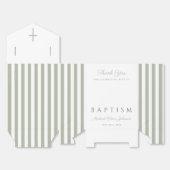 Religious Cross Dusty Blue Script Boy Baptism  Geschenkschachtel (Ungefaltet)