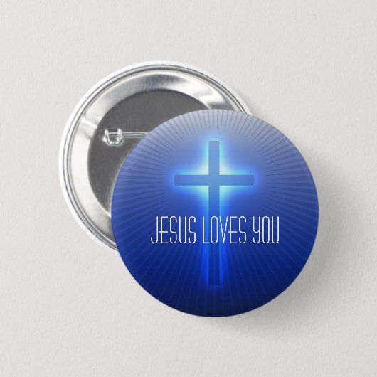 Religious Cross | Jesus Liebe Sie Button (Vorne & Hinten)