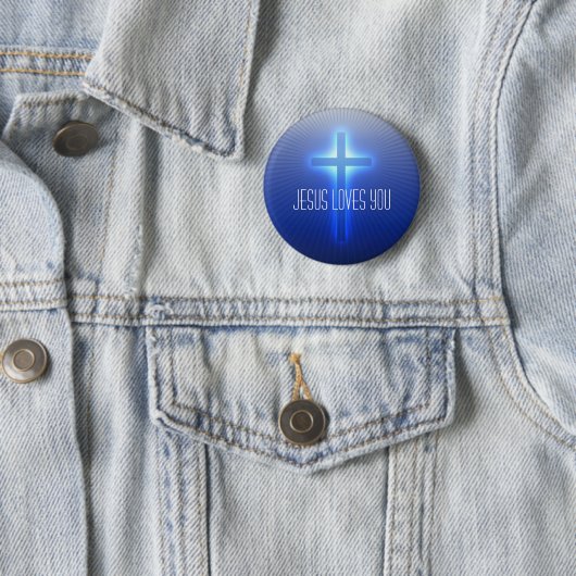 Religious Cross | Jesus Liebe Sie Button (Beispiel)