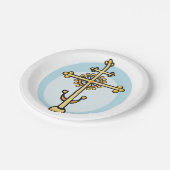 Religious Cross Pappteller (Schrägansicht)