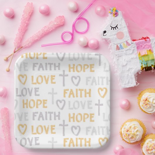 Religious Cross Pappteller (Party)