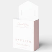 Religious Cross Pink Script Girl Baptism Geschenkschachtel (Offen)