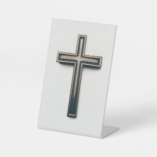 Religious Cross Sockelschild