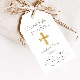 Religious Cross Taupe Erste Kommunion Geschenkanhänger
