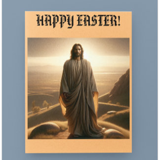 RELIGIOUS EASTER CARD FUNNY FEIERTAGSKARTE