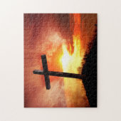 Religious Easter Cross at Sunset Puzzle (Vertikal)