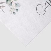 Religious Elegant Roses Green Cross Personal Seidenpapier (Detail)