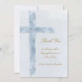 religious event blue cross thank you Card Karte