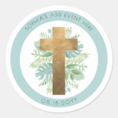 Religious Event Greenerity Cross Umschlag Aufklebe Runder Aufkleber (Vorderseite)