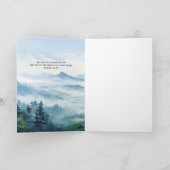 Religious Father’s Day Blue Watercolor Nature Karte (Innenseite)