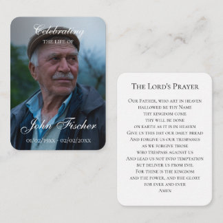 Religious funeral Keepsake photo Prayer card Mitteilungskarte