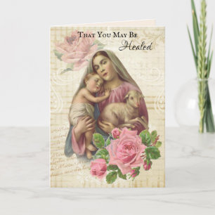 Religious Get Well Virgin Mary Catholic Karte